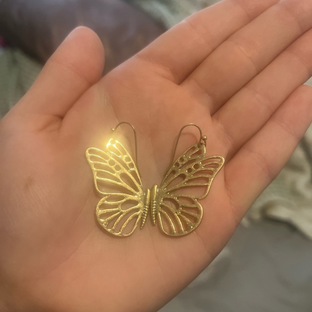 Butterfly dangle earrings